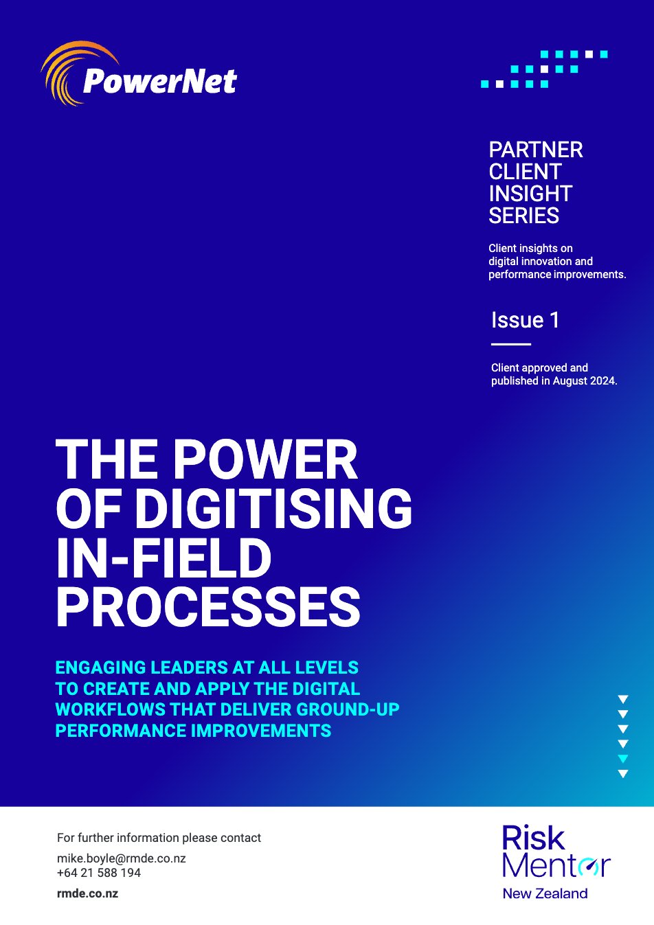 Cover of the PowerNet case study: The power of digitising in-field processes